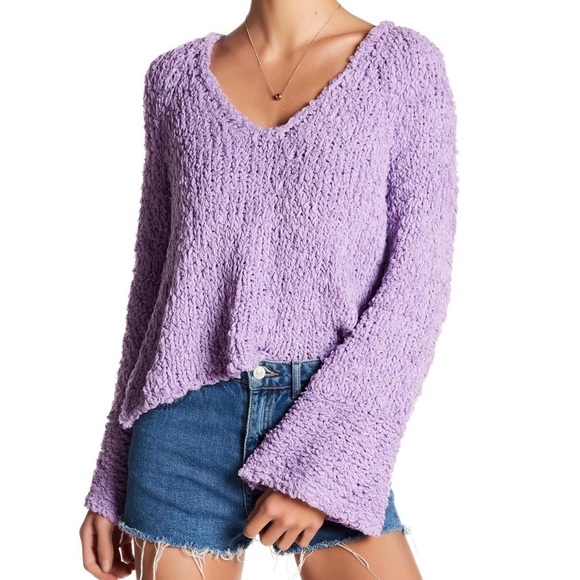 Free People Sweaters - NWT Free People Sand Dunes Purple Popcorn sweater